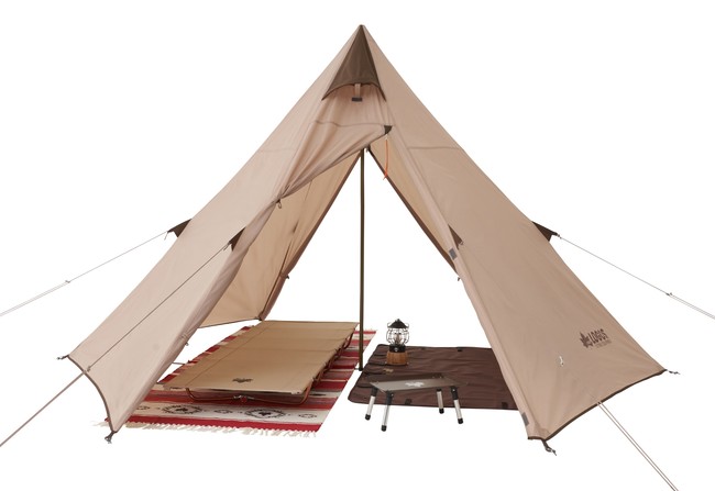寝室とリビングスペースを確保！ソロキャンプにも最適な組立て簡単ワンポールテント「Tradcanvas Tepee 2ルーム 300」 新発売！のサブ画像5