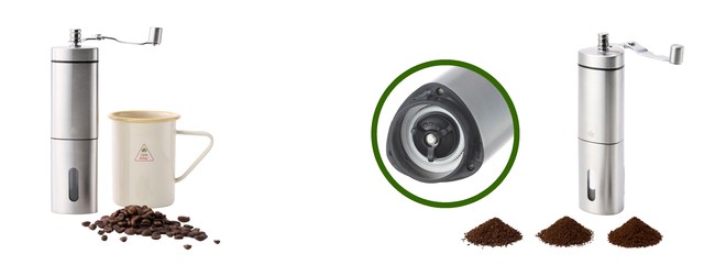 粗挽きから細挽きまで、無段階で調節できる！ハンドルが畳めるコーヒーミル「LOGOS ポータブルミル」 新発売！のサブ画像3