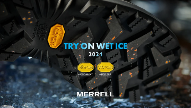 凍結路面で大活躍の「MERRELL x VIBRAM ARCTIC GRIP」驚くべきグリップ力を店頭で体感できる 「TRY ON WET ICE」 を 2021年11月6日(土)より開催！のサブ画像1