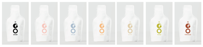 新しいパウチスタイルの日本酒『GO POCKET』がイギリス発グローバル情報誌「MONOCLE」に掲載のサブ画像4_GO POCKET ラインナップ