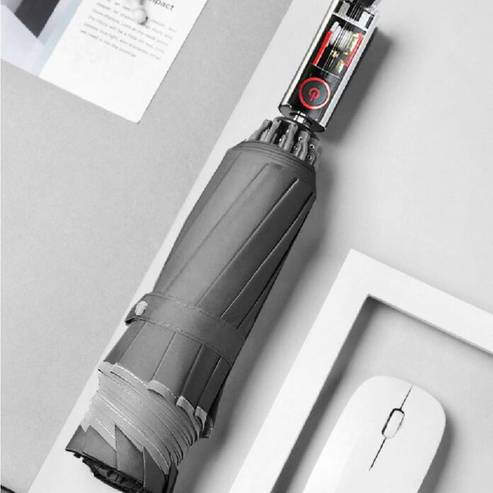 【新色グレー登場】手を濡らさずスマートに開閉できる逆折り式折りたたみ傘「GeeBrella X1」をガジェットストア「MODERN g」で販売中のメイン画像