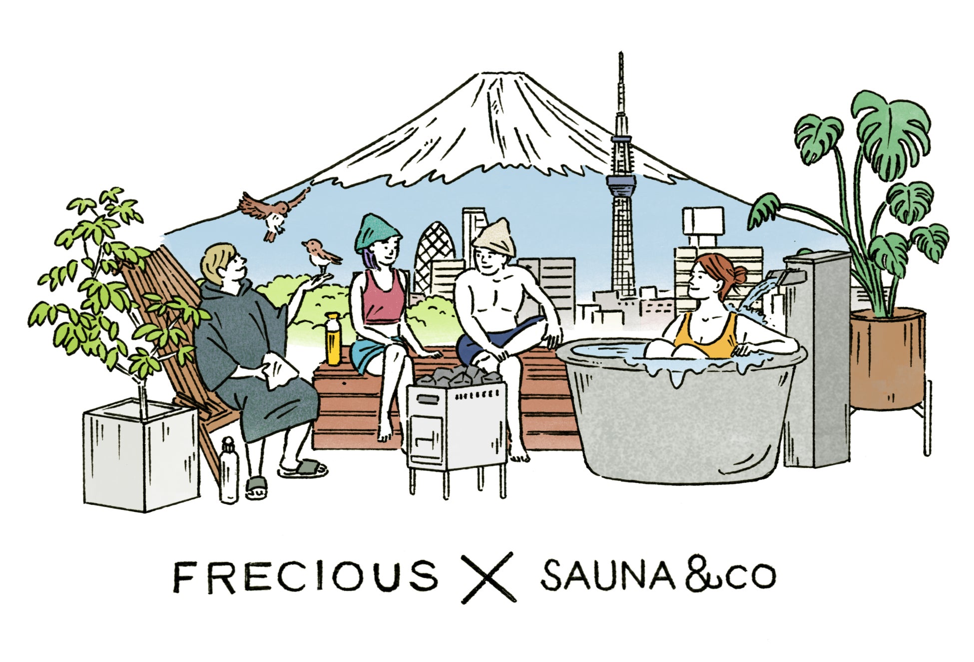 都会で“富士山の天然水サウナ”体験！　『フレシャス×SAUNA&co 』 期間限定コラボイベント開催のサブ画像1