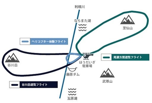 みなかみほうだいぎキャンプ場発着ヘリコプター遊覧イベント開催のサブ画像2