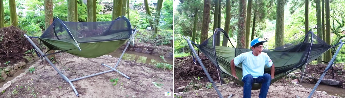 「釣りよかでしょう。」と「タンスのゲン」のコラボ第2弾！フライシート・蚊帳付きの快適コラボハンモックを発売のサブ画像2