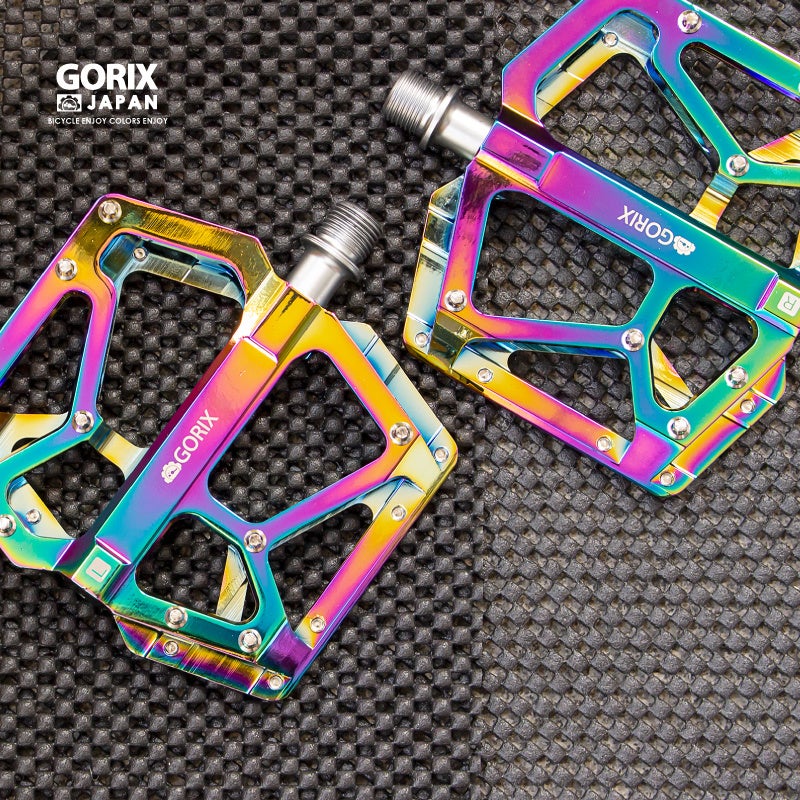 【新商品】【ワイド幅!! 薄型!! 軽量!!】自転車パーツブランド「GORIX」から、オイルスリックカラーのフラットペダル (GX-FX181)が新発売!!のサブ画像12