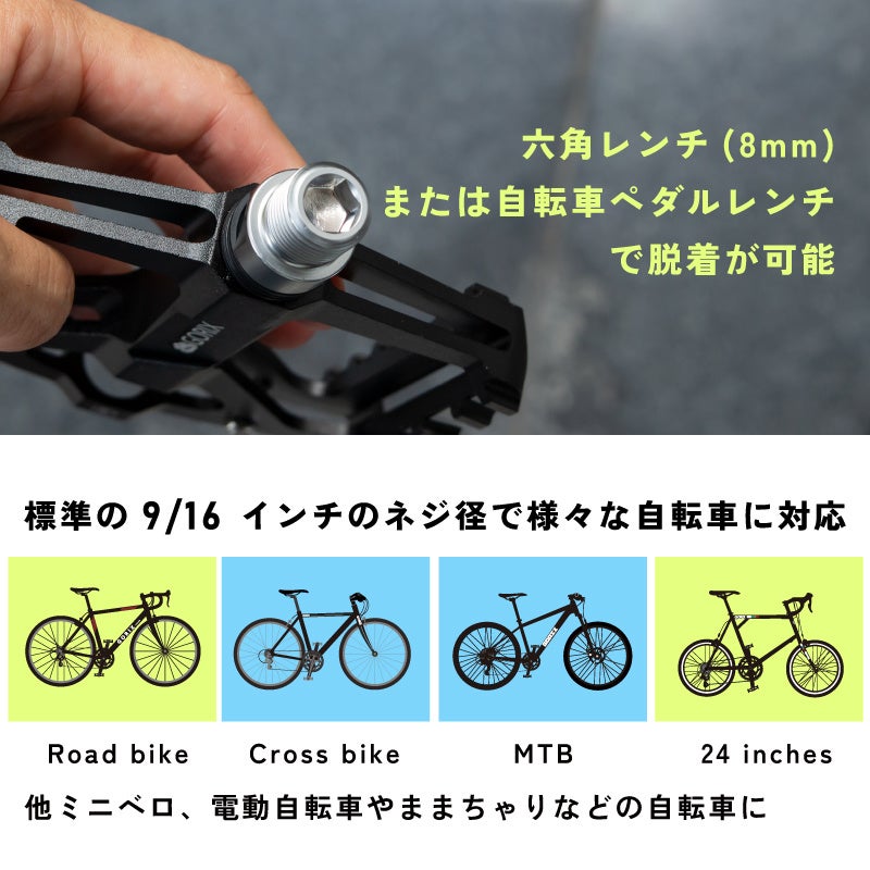 【新商品】【滑らかな高速回転を実現!!】自転車パーツブランド「GORIX」から、フラットペダル (GX-FY327)が新発売!!のサブ画像8