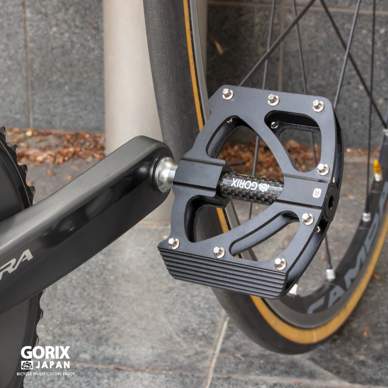 【新商品】【カーボン炭素繊維センターチューブ!!】自転車パーツブランド「GORIX」から、フラットペダル (GX-FX472)が新発売!!のサブ画像2