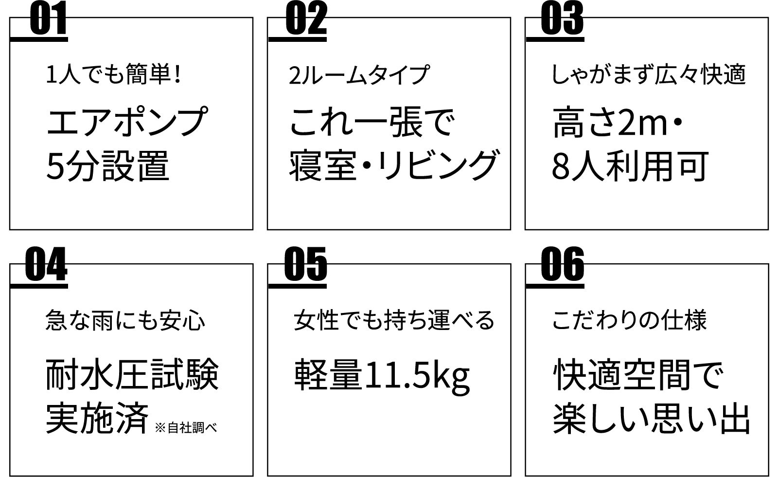 【テント革命！】ポンプで簡単！５分で設営！タープとテントが一つになった「エアーフレーム大型テント」クラウドファンディング開始！のサブ画像2