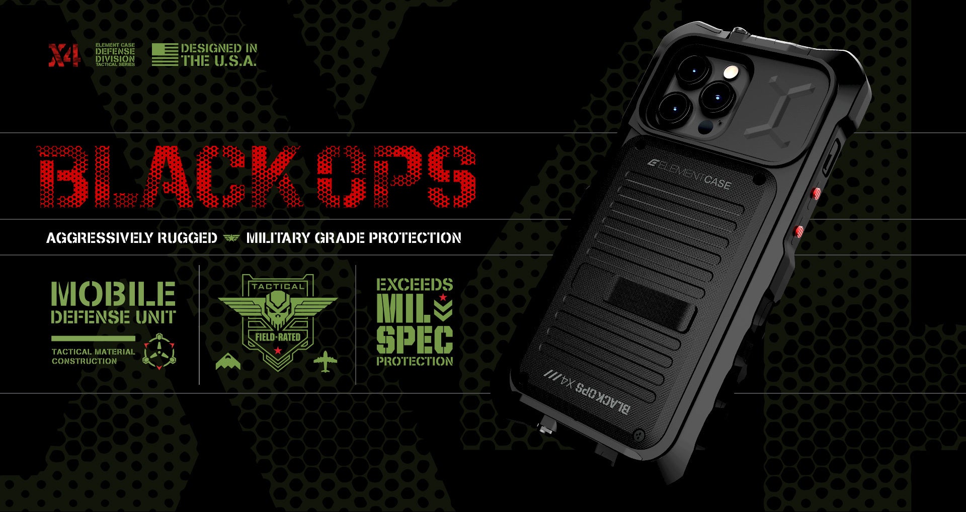 エレメントケース（ELEMENT CASE）から、軍事規格の装甲性能を持つiPhoneケース「Black Ops iPhone Case」が発売。のサブ画像1