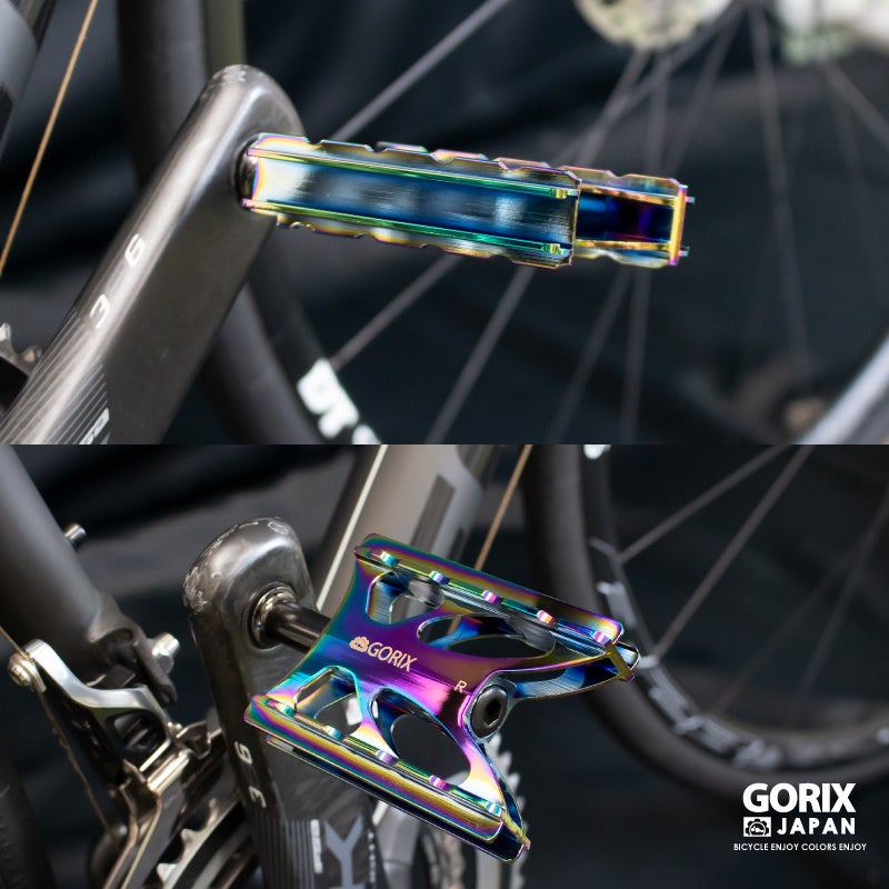 【新商品】【ペダルスタンド内蔵!!】自転車パーツブランド「GORIX」から、オイルスリックカラーのフラットペダル (GX-FYK26)が新発売!!のサブ画像11