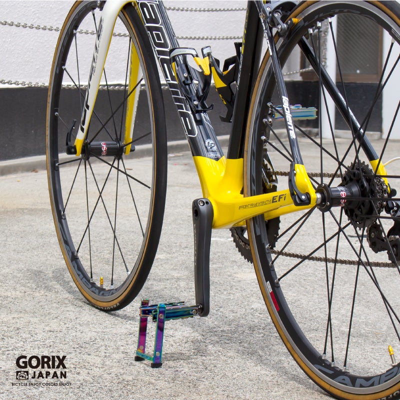 【新商品】【ペダルスタンド内蔵!!】自転車パーツブランド「GORIX」から、オイルスリックカラーのフラットペダル (GX-FYK26)が新発売!!のサブ画像12