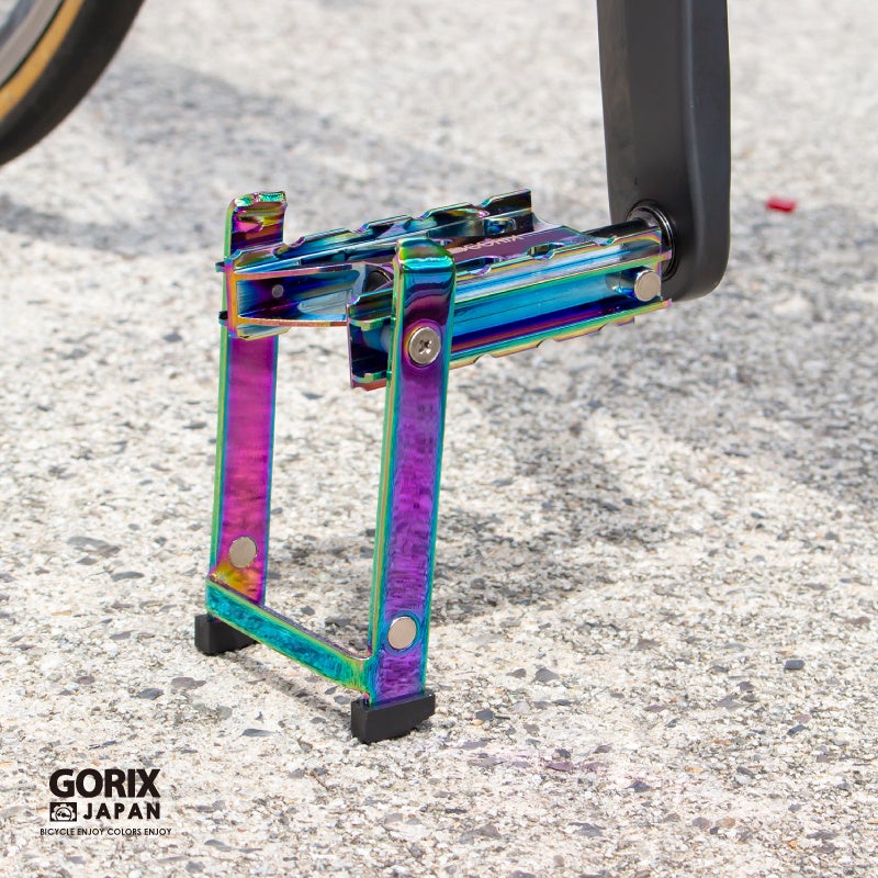 【新商品】【ペダルスタンド内蔵!!】自転車パーツブランド「GORIX」から、オイルスリックカラーのフラットペダル (GX-FYK26)が新発売!!のサブ画像14