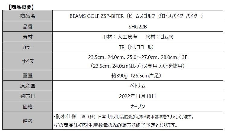 ゴルフシューズ 『BEAMS GOLF ZSP-BITER』新発売！のサブ画像3