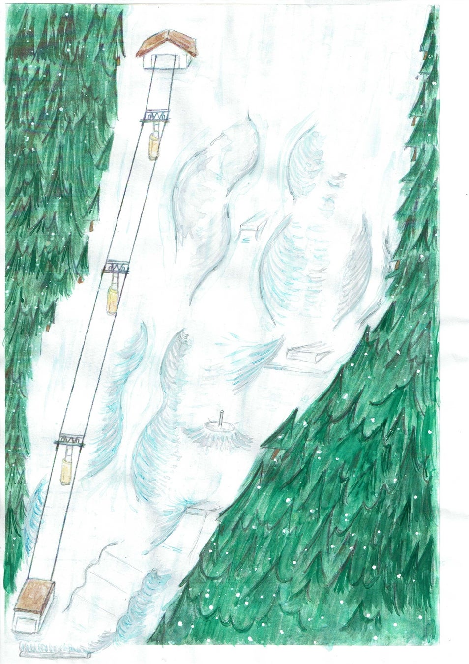 白馬八方尾根スキー場 北尾根エリアにスノーパーク 『HAPPO PARKS  NATURES』が新たに登場！のサブ画像4_コースレイアウト　※イメージ