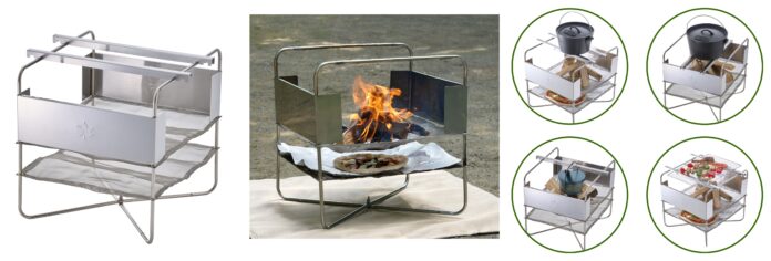 火床2段仕様のたき火台！BBQやオーブン料理など同時調理が可能！「ファイヤークックピット」新発売！のメイン画像