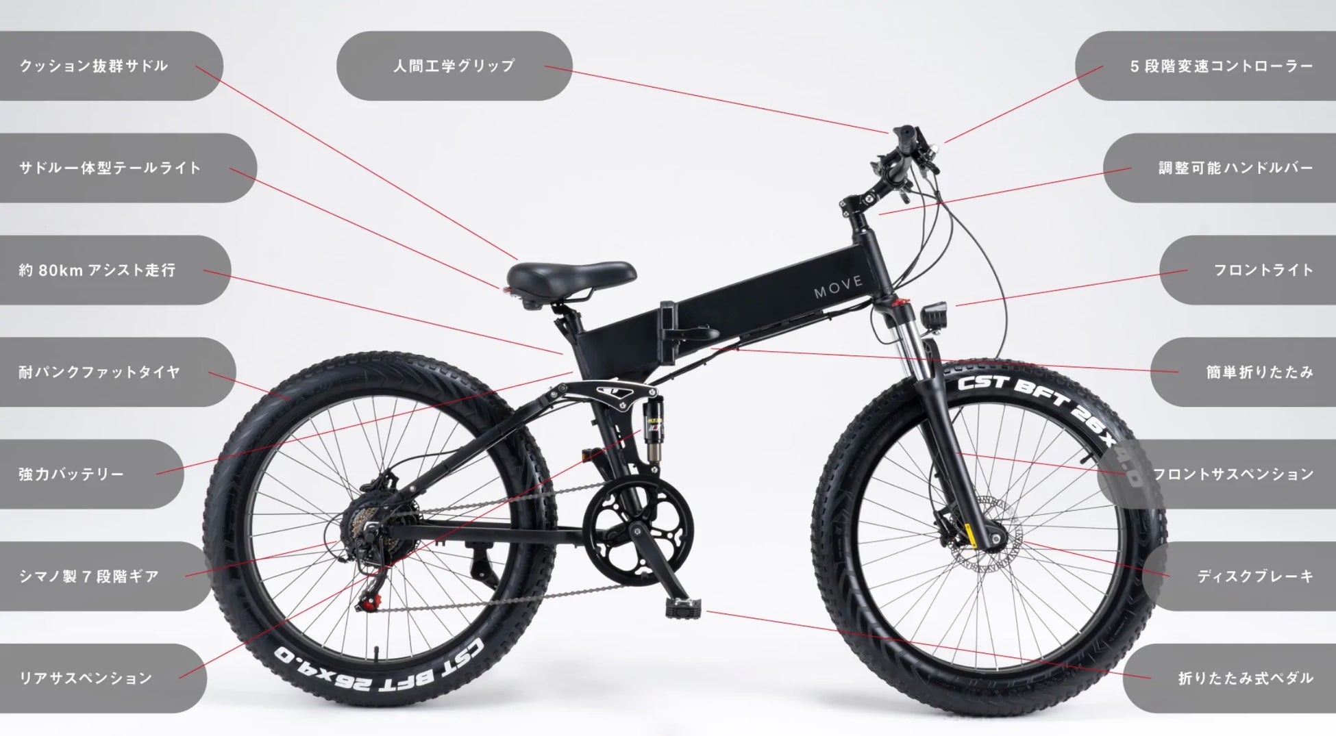次世代E-Bike『MOVE X』と『MOVE XS』がレンタサイクル事業者限定で特別価格キャンペーンを開始のサブ画像4_※画像はMOVE Xです