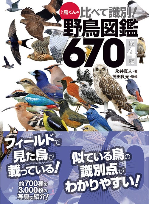 日本で見られる野鳥をほぼ網羅！【♪鳥くんの比べて識別！野鳥図鑑670 第4版】ついに発売！のサブ画像1