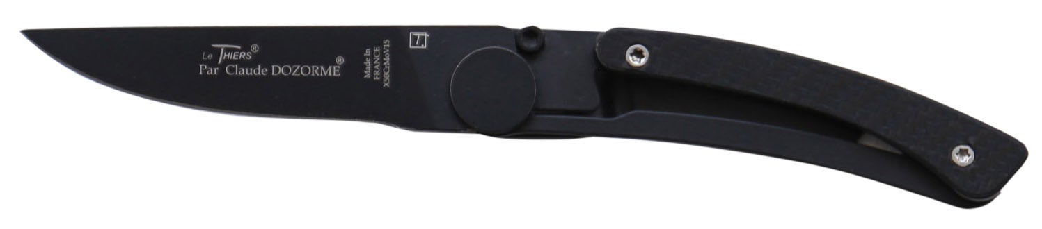 フランス発、100 年以上の歴史を誇る老舗ナイフメーカー CLAUDE DOZORME のハンドメイド技術が光るポケットナイフが新登場！のサブ画像3_Black Carbon