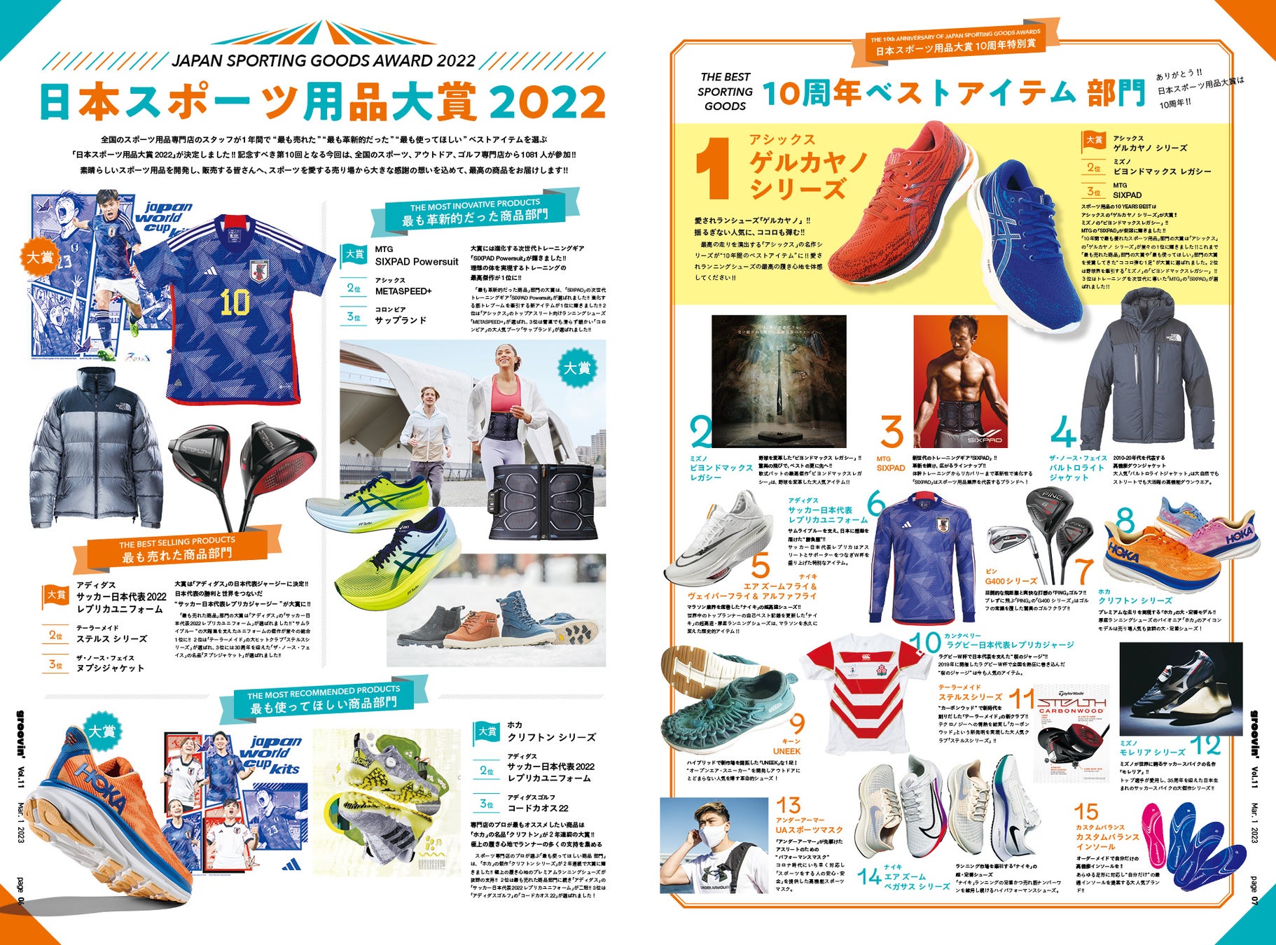 全国のスポーツ専門店のスタッフが選ぶ「日本スポーツ用品大賞2022」が決定しました。～「最も売れた商品」「最も革新的だった商品」「最も使ってほしい商品」「10周年ベストアイテム」が決定！！～のサブ画像8