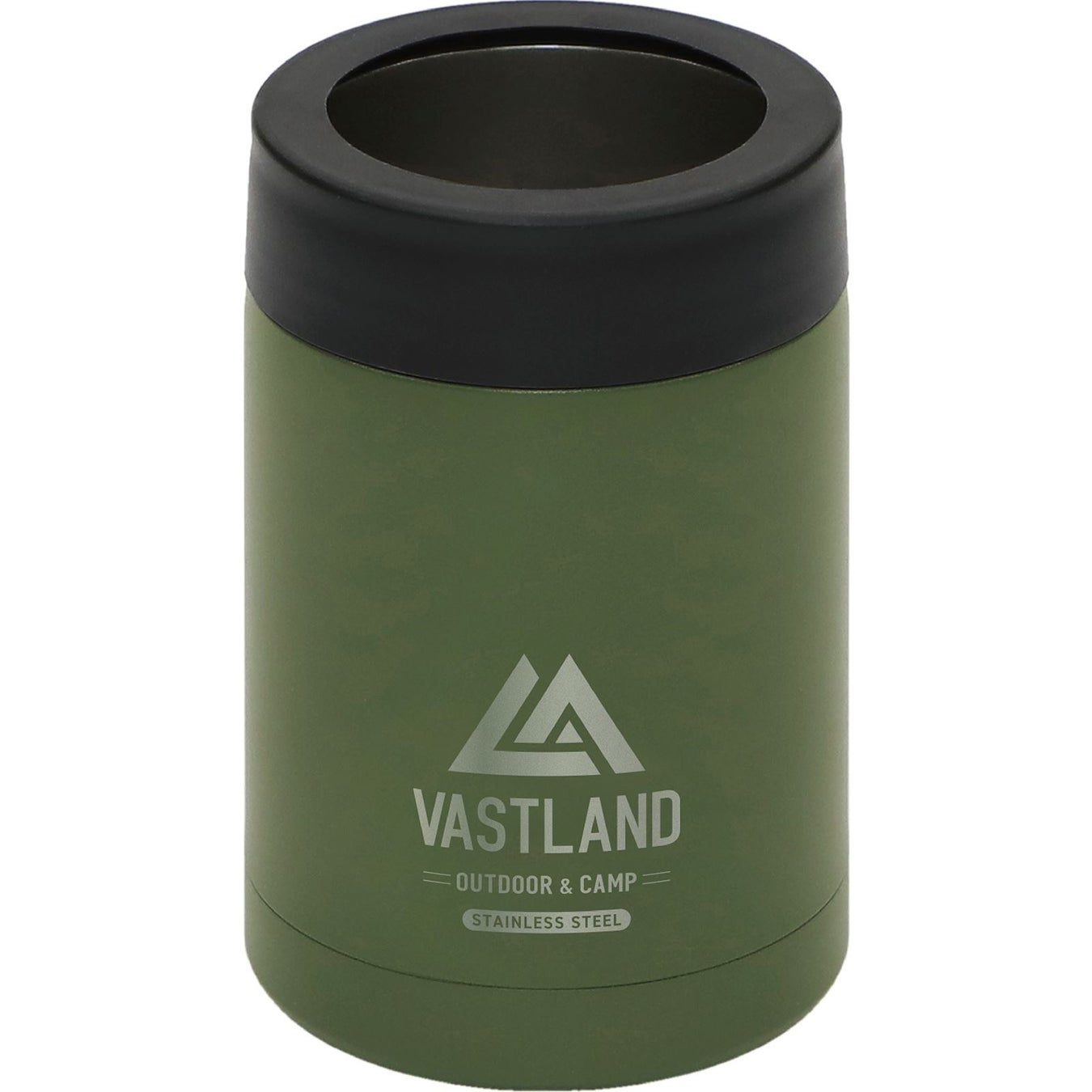 キャンプギアブランド「VASTLAND」、缶のまますっぽり収まり、外気の熱の影響を受けにくい真空二重構造で冷たさをキープする「缶クーラー 350ml」を2023/4/8（土）に発売のサブ画像2_オリーブ