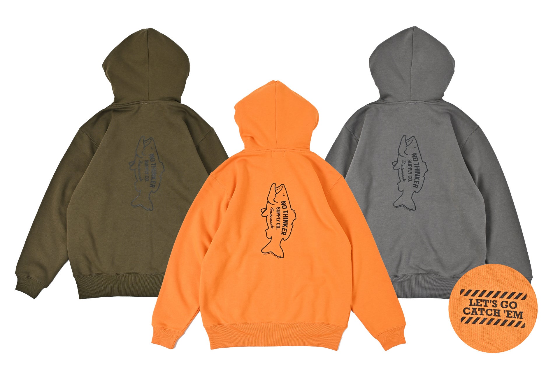 2023春夏！バス釣りモチーフのアパレルブランド「NO THINKER SUPPLY」SPRINGアイテムをニューリリース！のサブ画像5_NO THINKER Hoodie