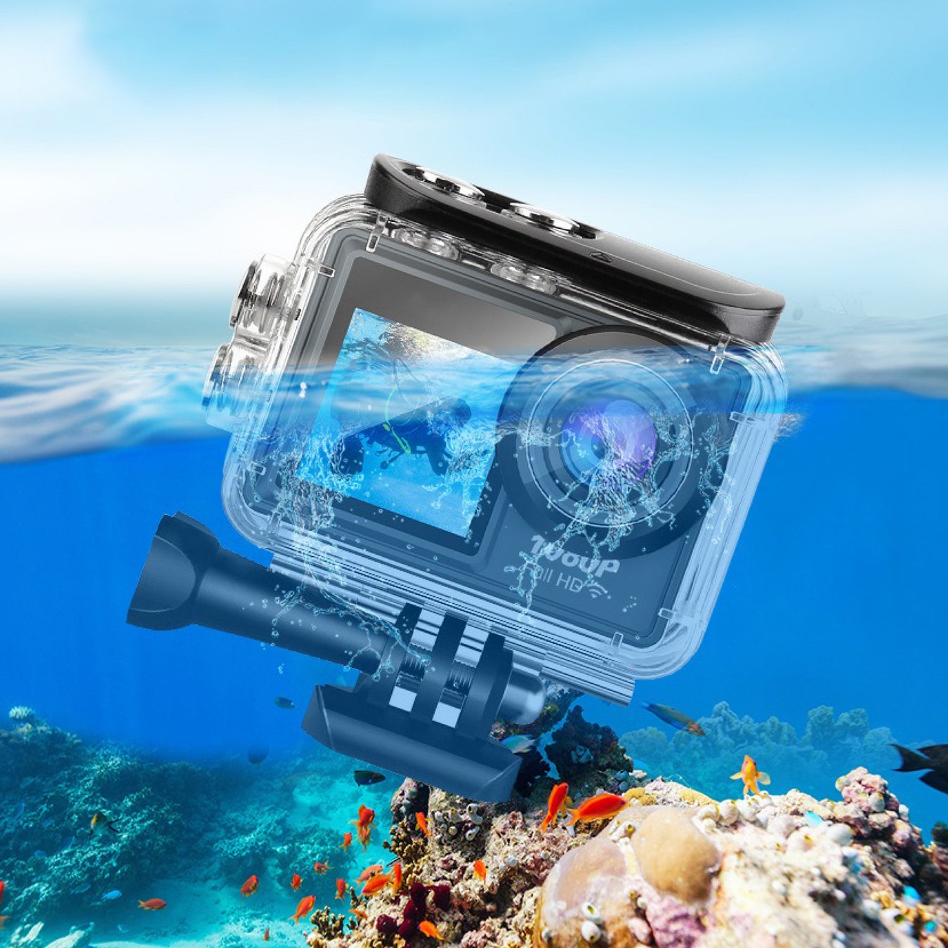 水深30mの海中でも高画質1080Pで撮影可能！！140度広角レンズで迫力のある映像を記録するアクションカメラ「GeeAction」をガジェットストア「MODERN g」で販売開始のサブ画像6