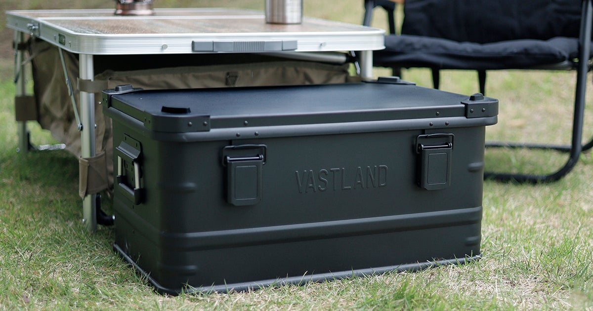キャンプギアブランド「VASTLAND」、アルミ板厚1.5mmのタフボディを備え、3台までスタッキング可能な「アルミコンテナ」を2023/5/13（土）に発売のサブ画像1