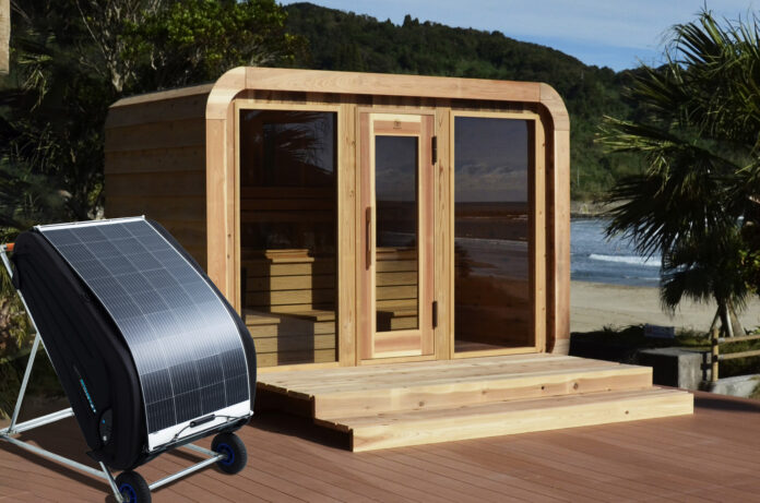 ソーラーエネルギー×ペレットストーブによる日本初「サスティナブル・キューブ型アウトドアサウナ」コンセプトモデル先行展示のお知らせのメイン画像