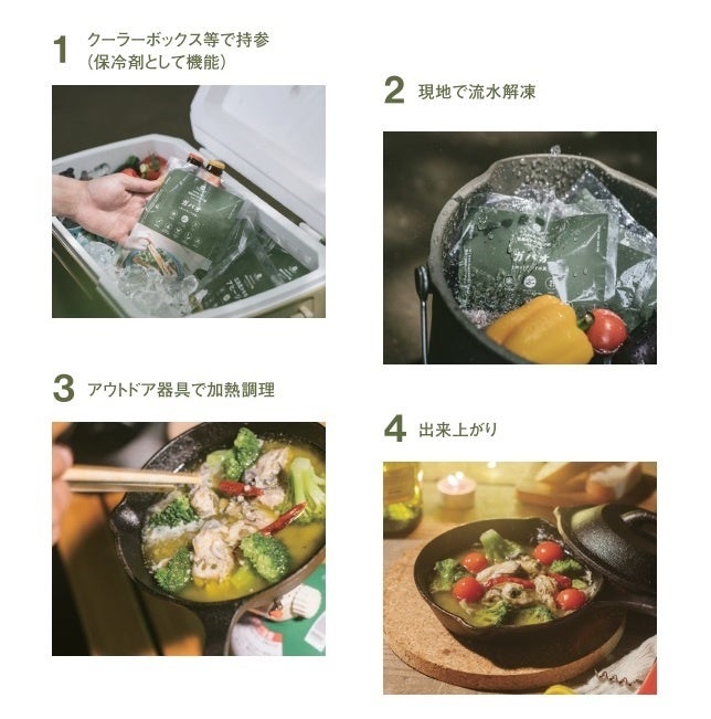 日本初(※)！コロナ禍明けの更なるアウトドア需要拡大に。『アウトドア専用冷凍食品』キャンプ場に自販機で登場。のサブ画像5