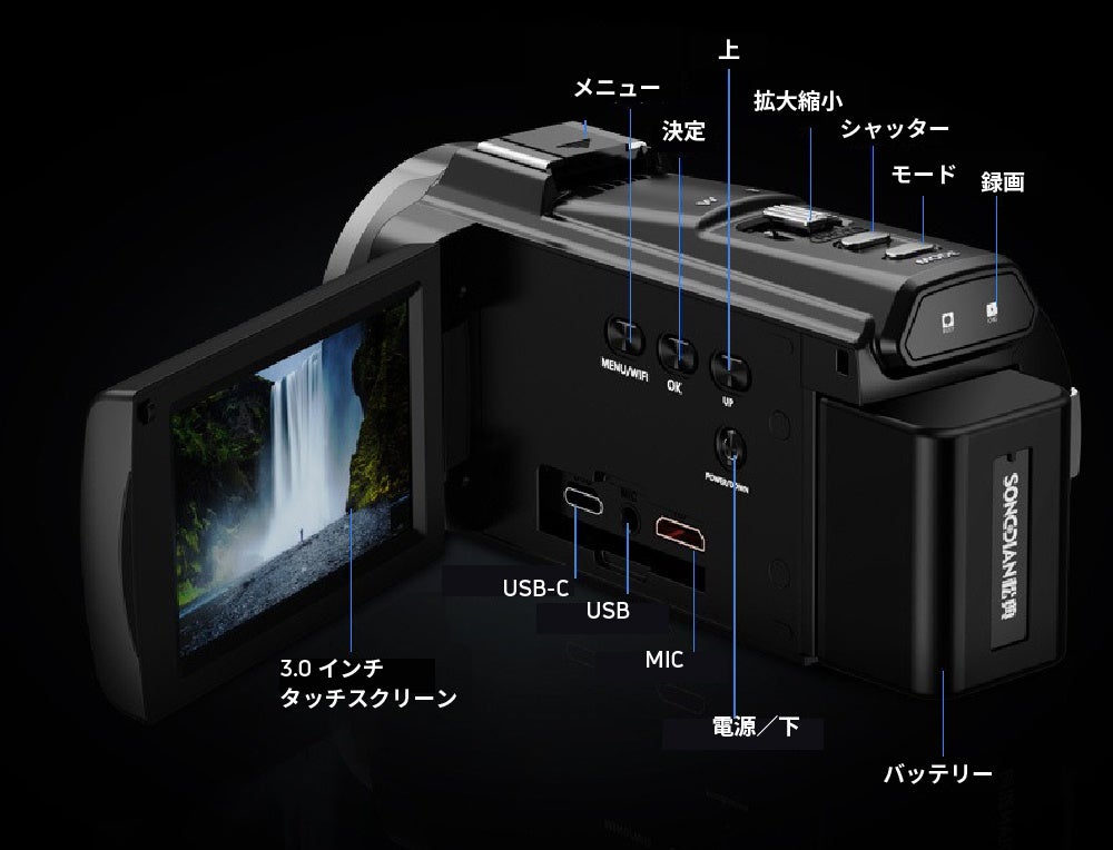 最大5Kで美しい撮影、圧倒的コスパのビデオカメラ「Gam-5KDV」をガジェットストア「MODERN g」で販売開始のサブ画像16