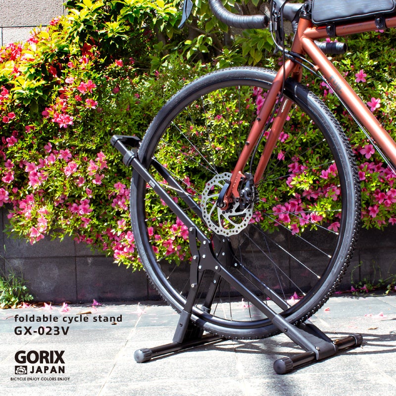 【新商品】【差し込むだけ!!タイヤに合わせてスライド調整!!】自転車パーツブランド「GORIX」から、自転車用スタンド(GX-023V) が新発売!!のサブ画像2