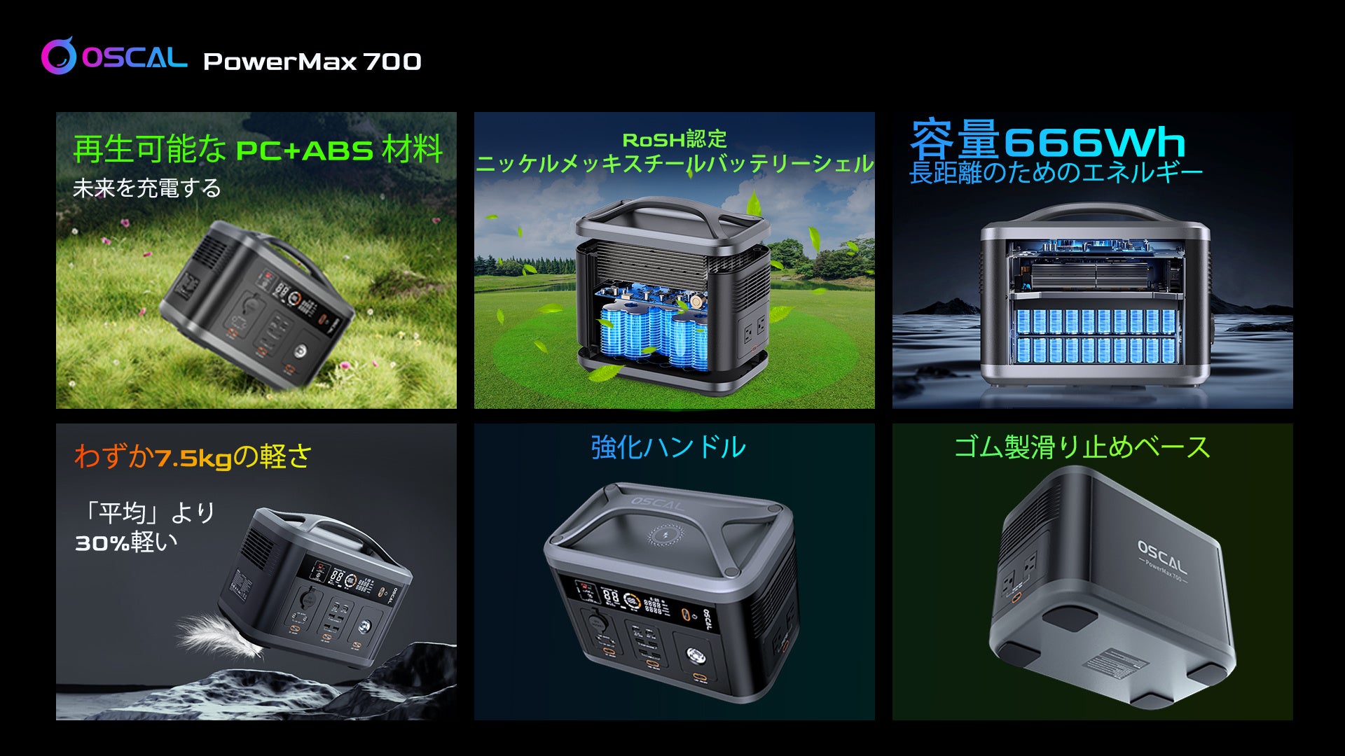 多彩な使い方ができるポータブル電源Oscal PowerMax700がAmazonにて発売開始のサブ画像3
