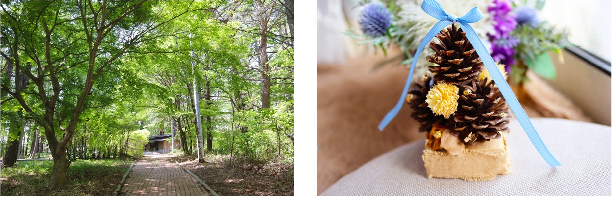 「生きるチカラ」を育む、おもいっきり自然体験施設「KOMOROBI アスレチック＆キャンプ」7月15日（土）長野県小諸市にオープン、6月7日（水）より予約開始のサブ画像5_画像左：「KOMOROBIの森」イメージ／画像右：木工クラフト制作例