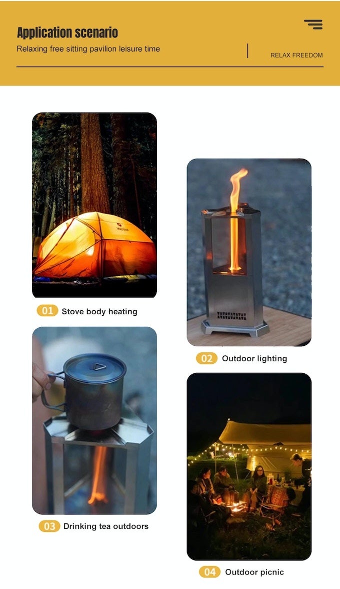 アウトドア用ポータブルストーブ（Outdoor Camping Portable Stove for Warming and Boiling Water）をアメリカKICKSTARTERで先行発売開始のサブ画像2