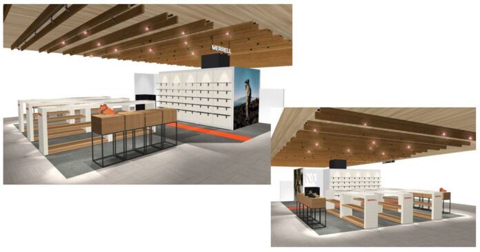 MERRELLの”アウトドアコンフォート“を体現する空間デザインが特徴現代的なライフスタイルとアウトドアの融合を実現した新コンセプトストア「MERRELL ルクア大阪店」のメイン画像