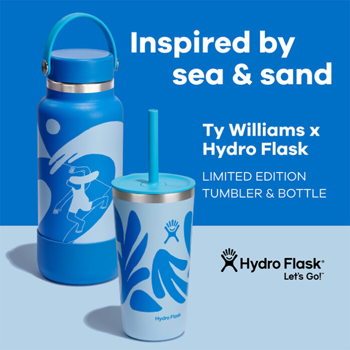 【Hydro Flask® 限定ボトル&タンブラー発売】遊び心のあるネイチャー&サーフモチーフを、ブルックリンを拠点とするアーティスト・Ty Williamsがデザイン。のメイン画像