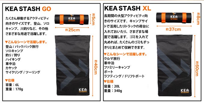 【サステナブルなゴミバックが日本初上陸！】アウトドアエンスージアストを支援するための新たなギア『KEA STASH』が国内クラウドファンディングにてプロジェクト開始！のサブ画像14