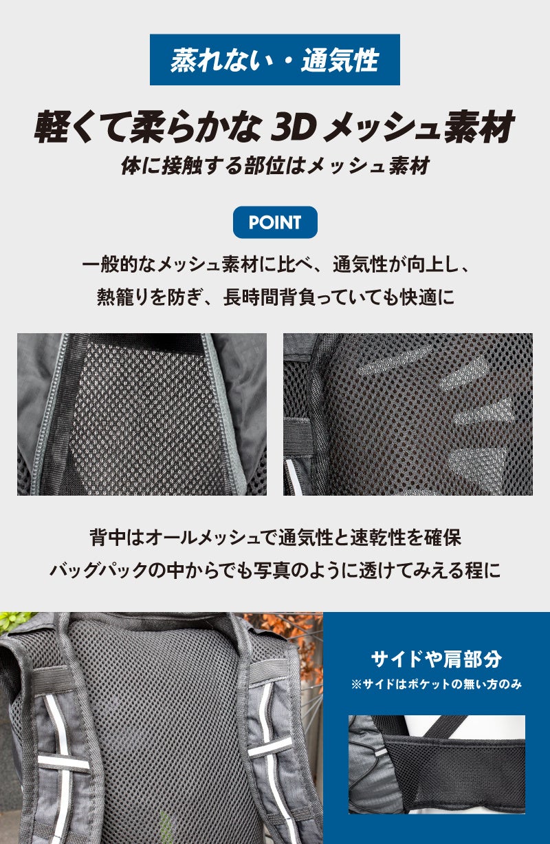 【新商品】自転車パーツブランド「GORIX」から、バックパック(AIRY) が新発売!!のサブ画像7