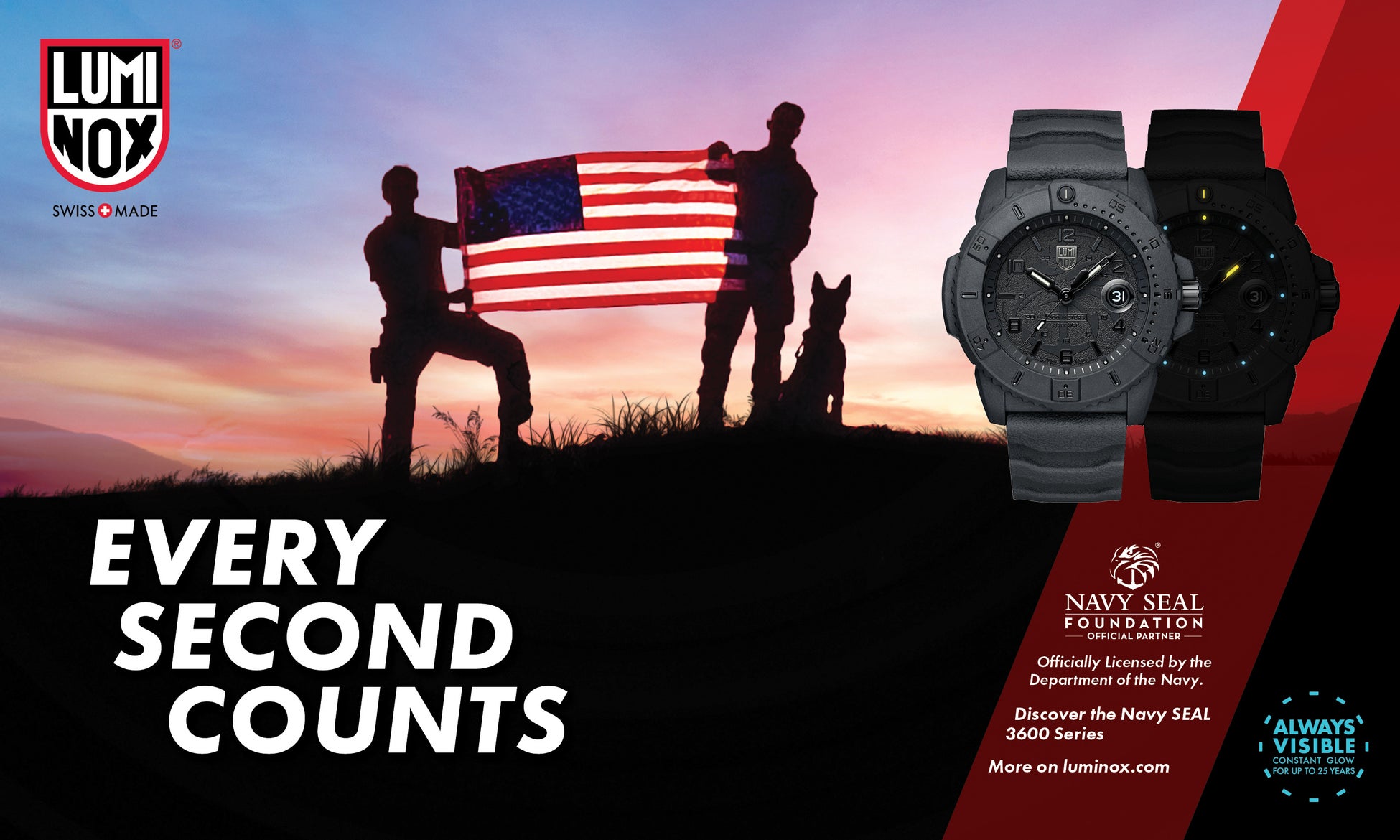 腕時計【ルミノックス】米海軍特殊部隊ネイビーシールズのコミュニティーや家族を支援～退役軍人の日を記念したブラックアウトモデルが登場！のサブ画像1