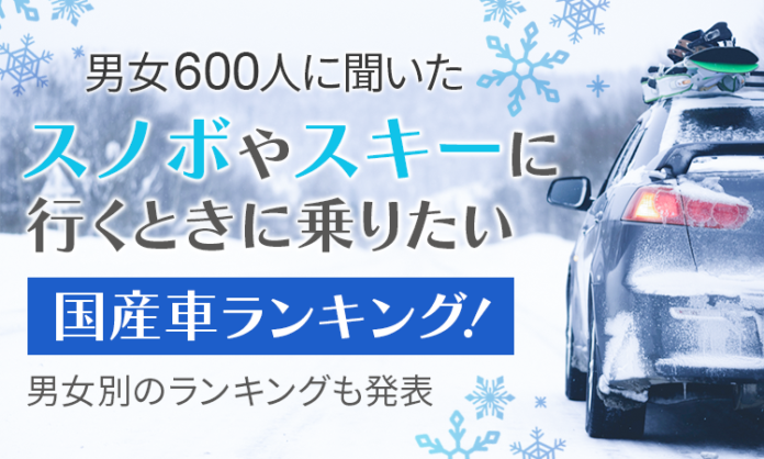 【男女600人に聞いた】スノボやスキーに行くときに乗りたい国産車ランキング！ 男女別のランキングも発表のメイン画像