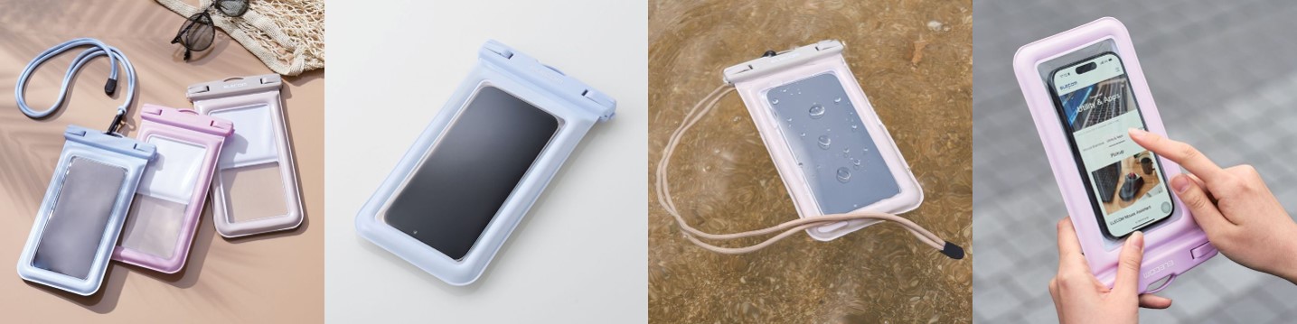海水浴やプールでの防水対策に！スマートフォンをケースに入れたまま操作や撮影ができるIPX8防水ケース 6タイプを新発売のサブ画像3