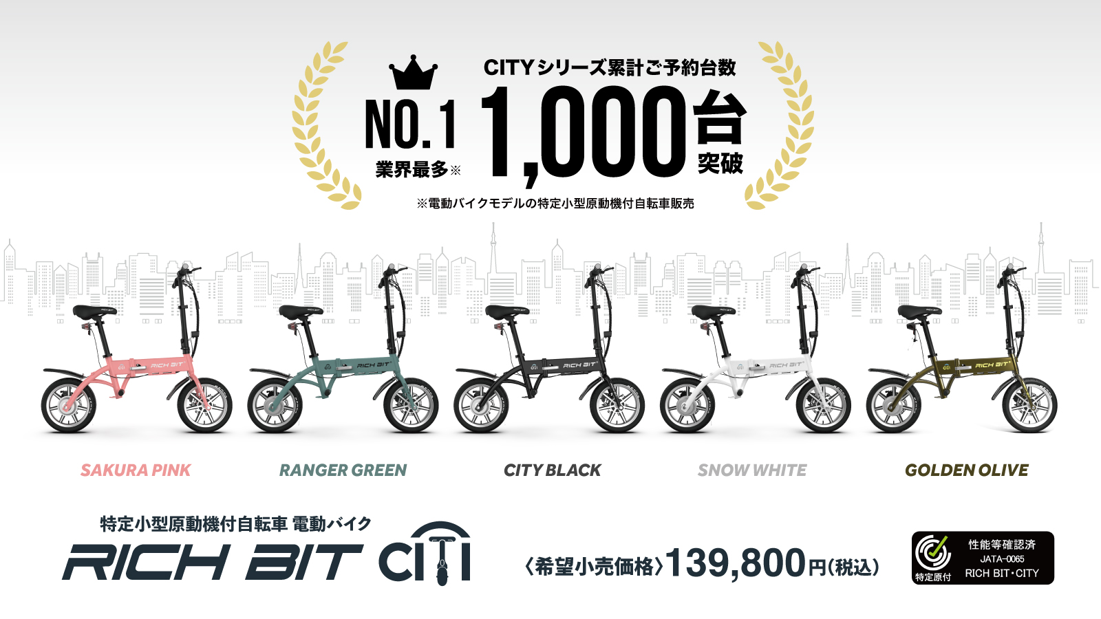 特定小型原動機付自転車区分の「RICHIBIT」シリーズ２機種、国内累計販売台数10,000台突破のサブ画像3