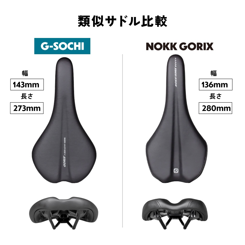 【新商品】【薄型!!スリムモデル!!】自転車パーツブランド「GORIX」から、自転車サドル(G-SOCHI)が新発売!!のサブ画像5