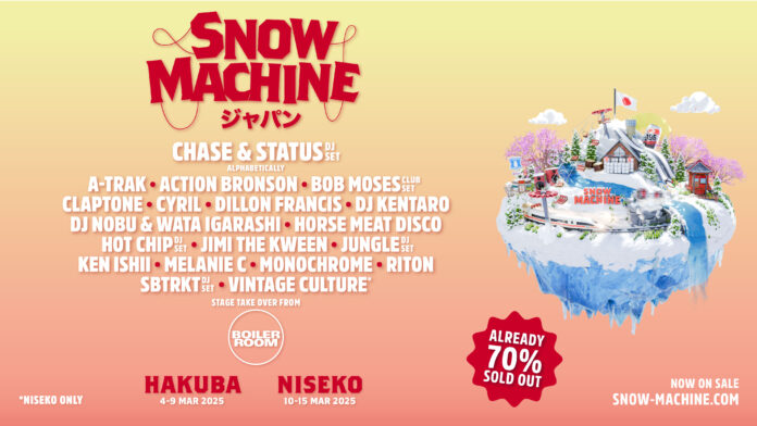 スキー場冬フェス『Snow Machine』2025年3月に北海道・ニセコで開催決定！ダンスミュージックとパウダースノーを満喫する4日間のメイン画像