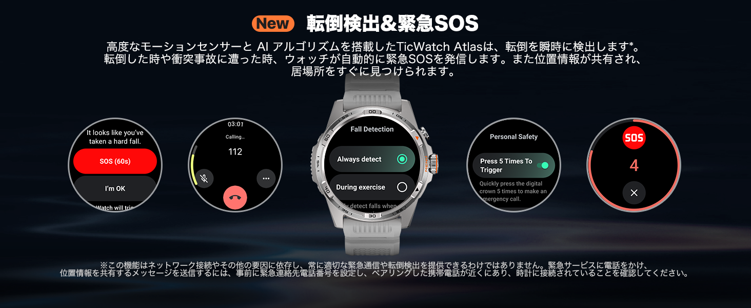 ロングバッテリー性能を持つ登山・アウトドア向けWearOS搭載スマートウォッチ『TicWatch Atlas(ティックウォッチ アトラス)』 、新機能を搭載して2024年10月16日（水）より新発売！のサブ画像4