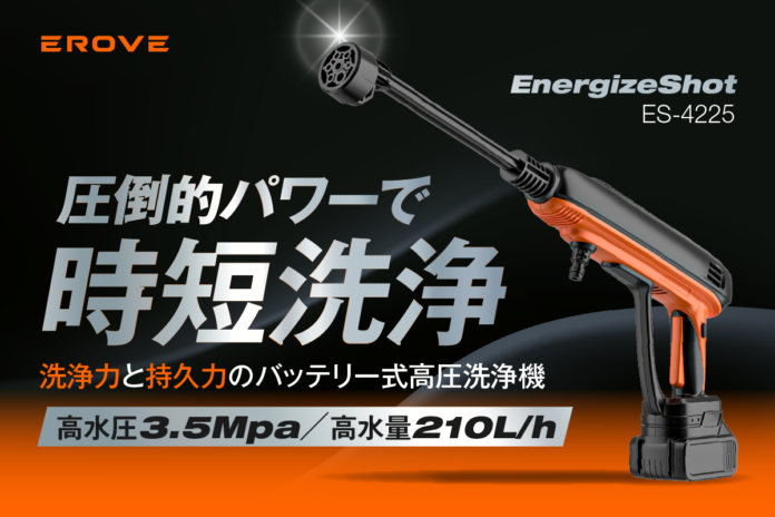 【新製品】圧倒的パワーで時短洗浄が可能なコードレス高圧洗浄機 「GREEN FUNDING」にて11月上旬より先行限定販売開始のメイン画像